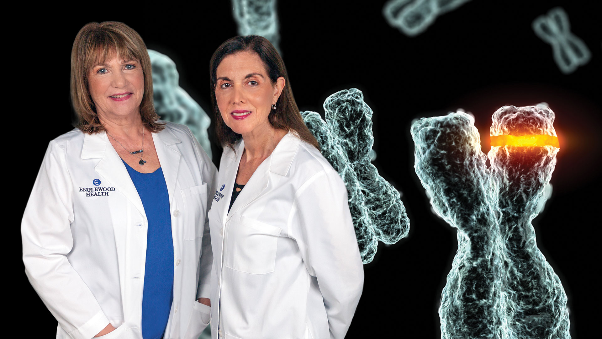 Patricia Mazzola, APNG, and Rosalyn Stahl, MD, associate chief of pathology.